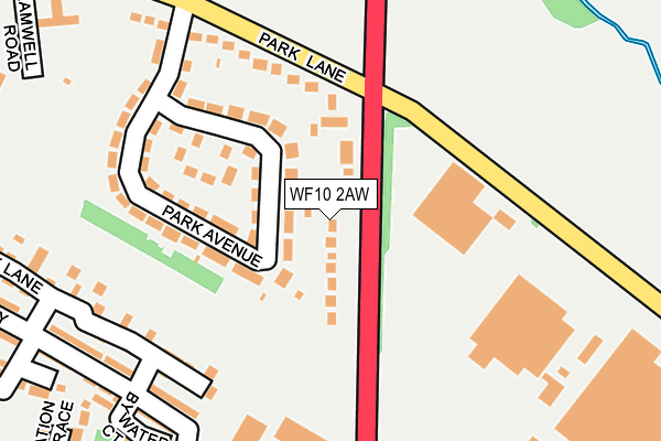 WF10 2AW map - OS OpenMap – Local (Ordnance Survey) WF10 2AW map - OS OpenMap – Local (Ordnance Survey)