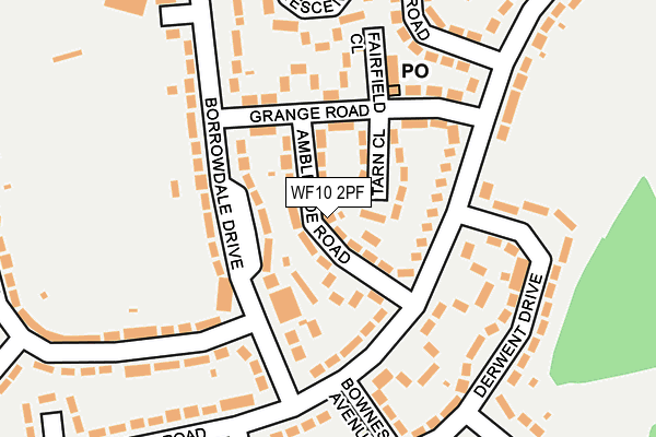 WF10 2PF map - OS OpenMap – Local (Ordnance Survey) WF10 2PF map - OS OpenMap – Local (Ordnance Survey)