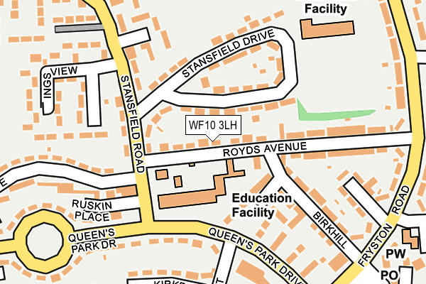 WF10 3LH map - OS OpenMap – Local (Ordnance Survey) WF10 3LH map - OS OpenMap – Local (Ordnance Survey)