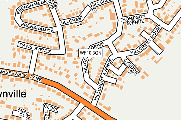 WF10 3QN map - OS OpenMap – Local (Ordnance Survey) WF10 3QN map - OS OpenMap – Local (Ordnance Survey)