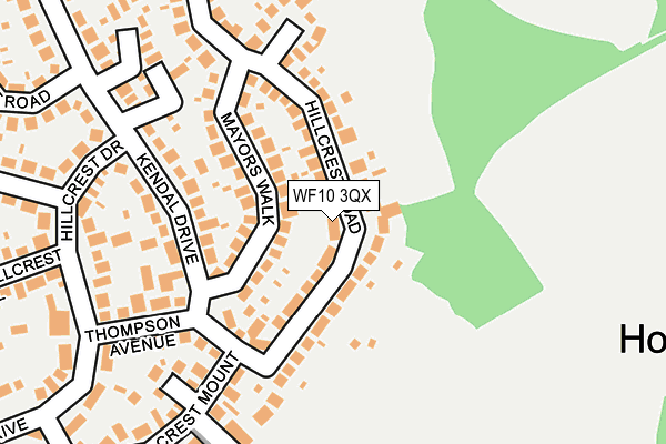 WF10 3QX map - OS OpenMap – Local (Ordnance Survey) WF10 3QX map - OS OpenMap – Local (Ordnance Survey)