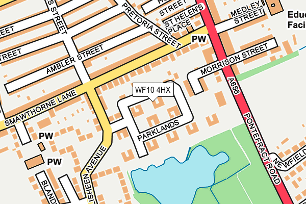WF10 4HX map - OS OpenMap – Local (Ordnance Survey) WF10 4HX map - OS OpenMap – Local (Ordnance Survey)