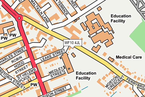 WF10 4JL map - OS OpenMap – Local (Ordnance Survey) WF10 4JL map - OS OpenMap – Local (Ordnance Survey)