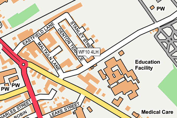 WF10 4LH map - OS OpenMap – Local (Ordnance Survey) WF10 4LH map - OS OpenMap – Local (Ordnance Survey)