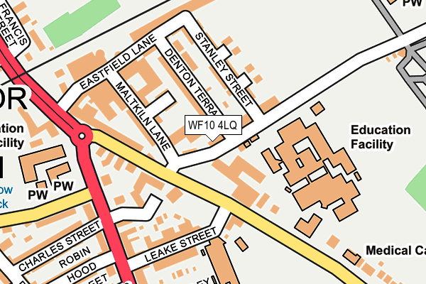 WF10 4LQ map - OS OpenMap – Local (Ordnance Survey) WF10 4LQ map - OS OpenMap – Local (Ordnance Survey)