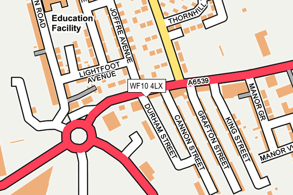 WF10 4LX map - OS OpenMap – Local (Ordnance Survey) WF10 4LX map - OS OpenMap – Local (Ordnance Survey)