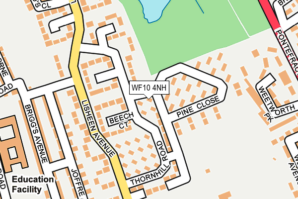 WF10 4NH map - OS OpenMap – Local (Ordnance Survey) WF10 4NH map - OS OpenMap – Local (Ordnance Survey)