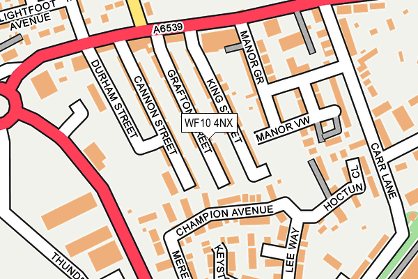 WF10 4NX map - OS OpenMap – Local (Ordnance Survey) WF10 4NX map - OS OpenMap – Local (Ordnance Survey)