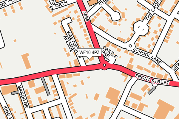WF10 4PZ map - OS OpenMap – Local (Ordnance Survey) WF10 4PZ map - OS OpenMap – Local (Ordnance Survey)