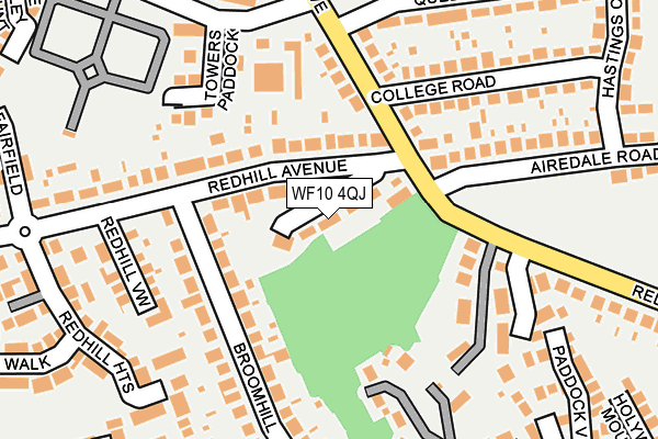 WF10 4QJ map - OS OpenMap – Local (Ordnance Survey) WF10 4QJ map - OS OpenMap – Local (Ordnance Survey)