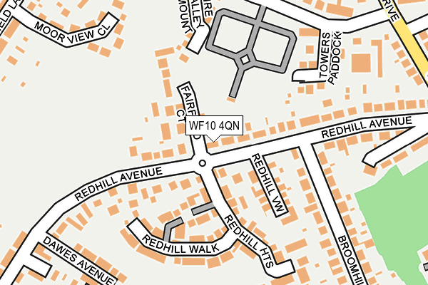 WF10 4QN map - OS OpenMap – Local (Ordnance Survey) WF10 4QN map - OS OpenMap – Local (Ordnance Survey)
