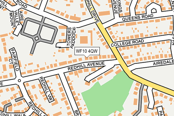 WF10 4QW map - OS OpenMap – Local (Ordnance Survey) WF10 4QW map - OS OpenMap – Local (Ordnance Survey)