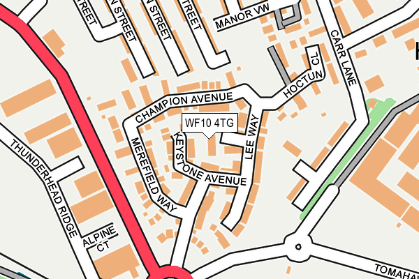 WF10 4TG map - OS OpenMap – Local (Ordnance Survey) WF10 4TG map - OS OpenMap – Local (Ordnance Survey)