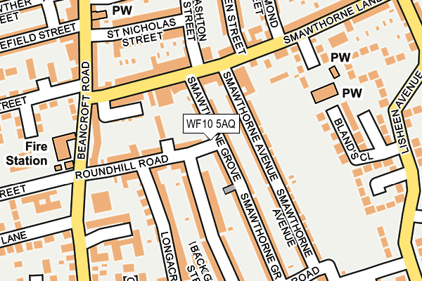 WF10 5AQ map - OS OpenMap – Local (Ordnance Survey) WF10 5AQ map - OS OpenMap – Local (Ordnance Survey)