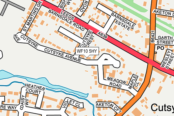 WF10 5HY map - OS OpenMap – Local (Ordnance Survey) WF10 5HY map - OS OpenMap – Local (Ordnance Survey)