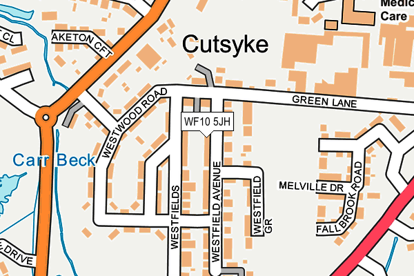 WF10 5JH map - OS OpenMap – Local (Ordnance Survey) WF10 5JH map - OS OpenMap – Local (Ordnance Survey)