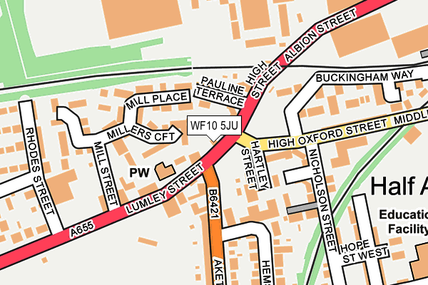 WF10 5JU map - OS OpenMap – Local (Ordnance Survey) WF10 5JU map - OS OpenMap – Local (Ordnance Survey)
