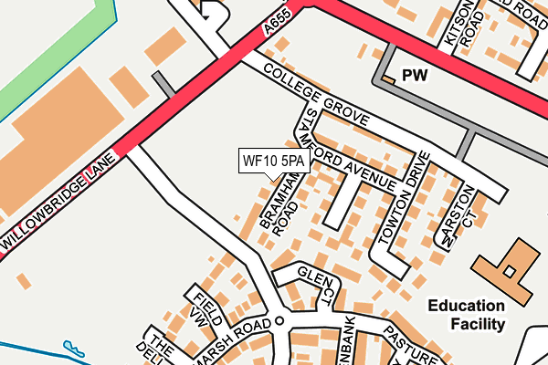 WF10 5PA map - OS OpenMap – Local (Ordnance Survey)