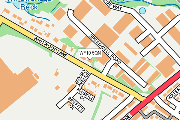WF10 5QN map - OS OpenMap – Local (Ordnance Survey) WF10 5QN map - OS OpenMap – Local (Ordnance Survey)