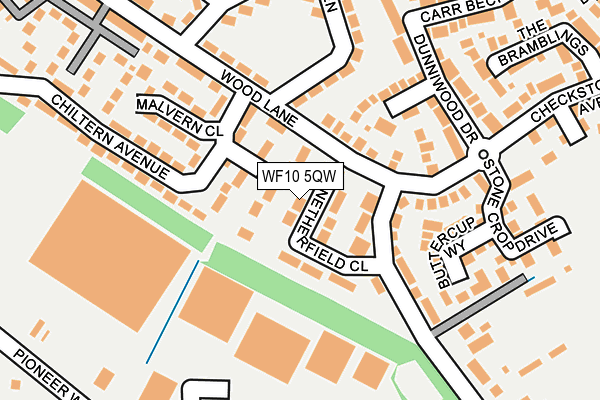 WF10 5QW map - OS OpenMap – Local (Ordnance Survey) WF10 5QW map - OS OpenMap – Local (Ordnance Survey)