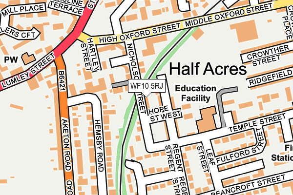 WF10 5RJ map - OS OpenMap – Local (Ordnance Survey) WF10 5RJ map - OS OpenMap – Local (Ordnance Survey)