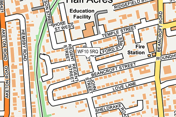 WF10 5RQ map - OS OpenMap – Local (Ordnance Survey) WF10 5RQ map - OS OpenMap – Local (Ordnance Survey)