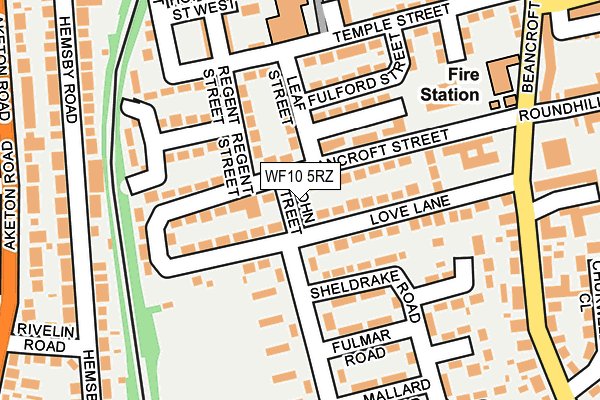 WF10 5RZ map - OS OpenMap – Local (Ordnance Survey)