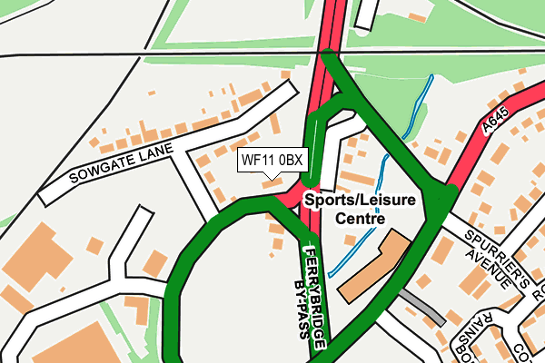 WF11 0BX map - OS OpenMap – Local (Ordnance Survey) WF11 0BX map - OS OpenMap – Local (Ordnance Survey)