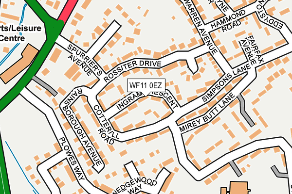 WF11 0EZ map - OS OpenMap – Local (Ordnance Survey) WF11 0EZ map - OS OpenMap – Local (Ordnance Survey)