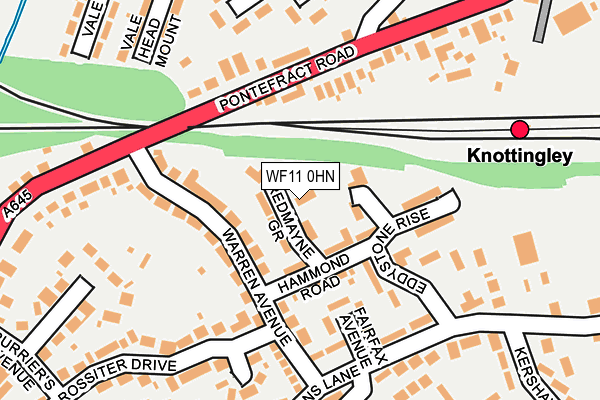 WF11 0HN map - OS OpenMap – Local (Ordnance Survey) WF11 0HN map - OS OpenMap – Local (Ordnance Survey)
