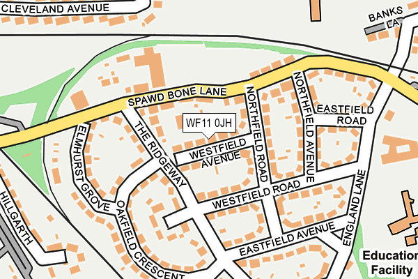 WF11 0JH map - OS OpenMap – Local (Ordnance Survey) WF11 0JH map - OS OpenMap – Local (Ordnance Survey)