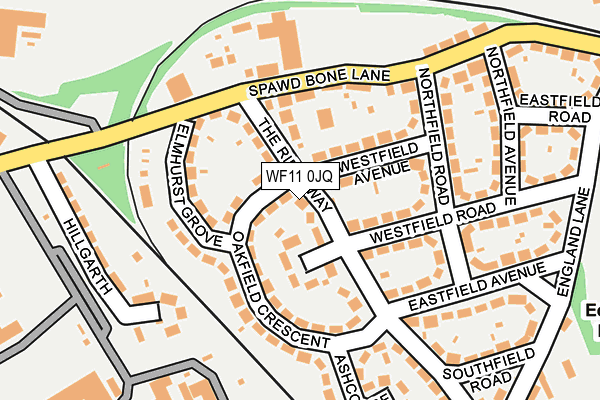 WF11 0JQ map - OS OpenMap – Local (Ordnance Survey) WF11 0JQ map - OS OpenMap – Local (Ordnance Survey)