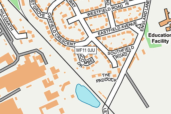 WF11 0JU map - OS OpenMap – Local (Ordnance Survey) WF11 0JU map - OS OpenMap – Local (Ordnance Survey)