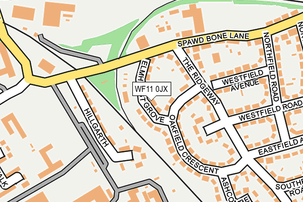 WF11 0JX map - OS OpenMap – Local (Ordnance Survey) WF11 0JX map - OS OpenMap – Local (Ordnance Survey)