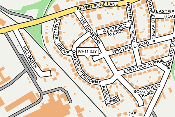 WF11 0JY map - OS OpenMap – Local (Ordnance Survey) WF11 0JY map - OS OpenMap – Local (Ordnance Survey)