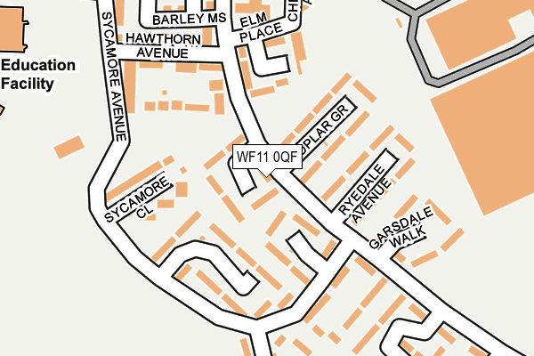 WF11 0QF map - OS OpenMap – Local (Ordnance Survey) WF11 0QF map - OS OpenMap – Local (Ordnance Survey)