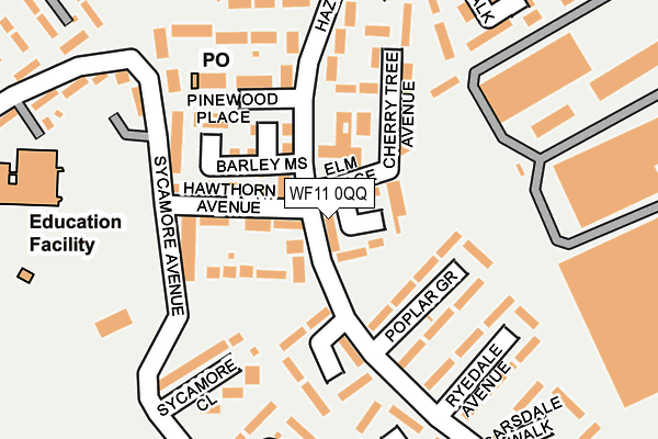 WF11 0QQ map - OS OpenMap – Local (Ordnance Survey) WF11 0QQ map - OS OpenMap – Local (Ordnance Survey)