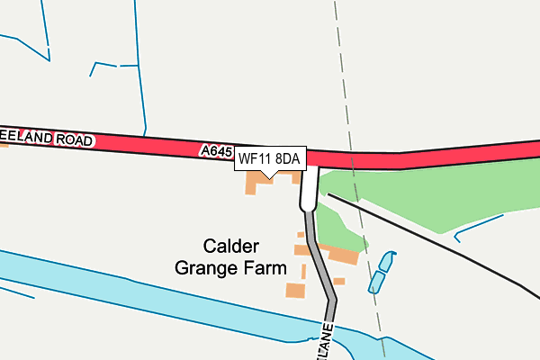 WF11 8DA map - OS OpenMap – Local (Ordnance Survey) WF11 8DA map - OS OpenMap – Local (Ordnance Survey)