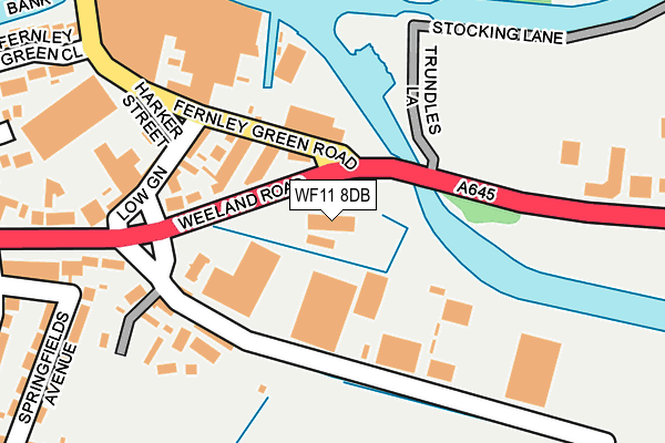 WF11 8DB map - OS OpenMap – Local (Ordnance Survey) WF11 8DB map - OS OpenMap – Local (Ordnance Survey)