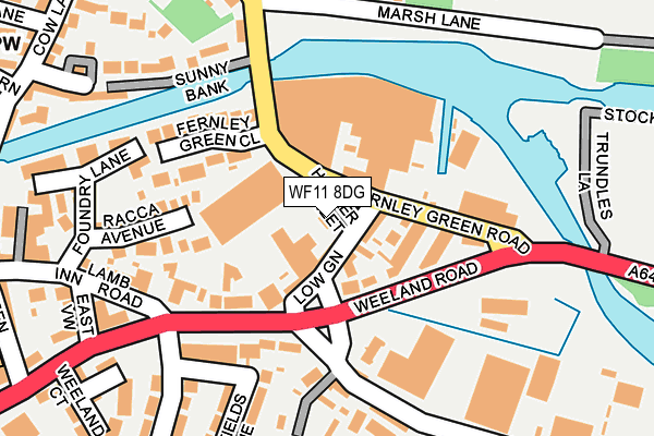 WF11 8DG map - OS OpenMap – Local (Ordnance Survey) WF11 8DG map - OS OpenMap – Local (Ordnance Survey)