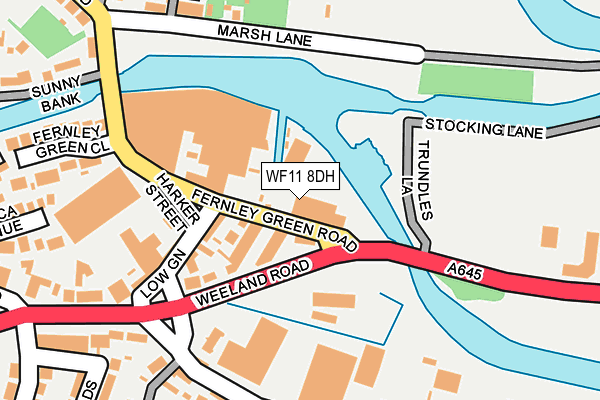 WF11 8DH map - OS OpenMap – Local (Ordnance Survey) WF11 8DH map - OS OpenMap – Local (Ordnance Survey)