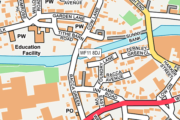 WF11 8DJ map - OS OpenMap – Local (Ordnance Survey) WF11 8DJ map - OS OpenMap – Local (Ordnance Survey)