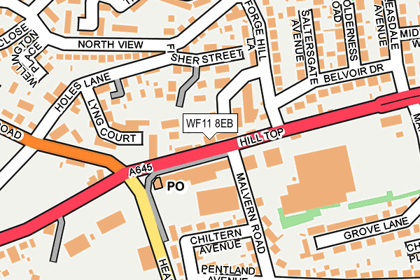WF11 8EB map - OS OpenMap – Local (Ordnance Survey) WF11 8EB map - OS OpenMap – Local (Ordnance Survey)