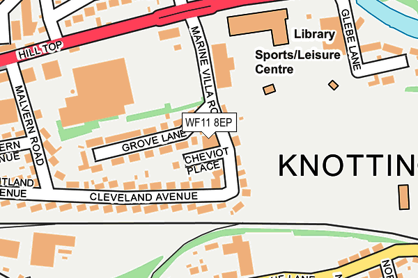 WF11 8EP map - OS OpenMap – Local (Ordnance Survey) WF11 8EP map - OS OpenMap – Local (Ordnance Survey)