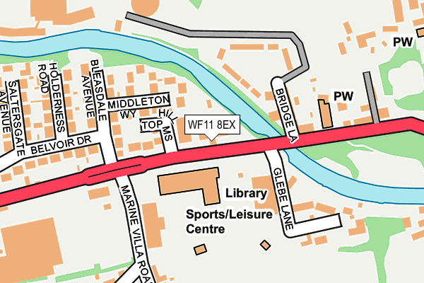 WF11 8EX map - OS OpenMap – Local (Ordnance Survey) WF11 8EX map - OS OpenMap – Local (Ordnance Survey)
