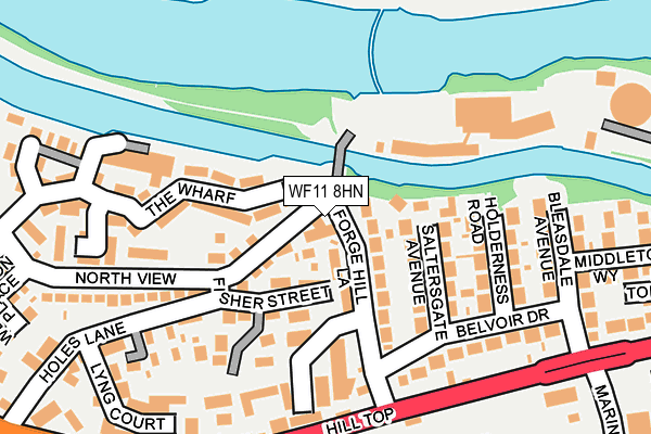 WF11 8HN map - OS OpenMap – Local (Ordnance Survey) WF11 8HN map - OS OpenMap – Local (Ordnance Survey)