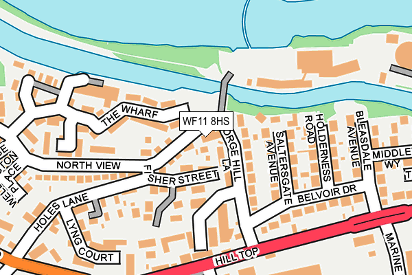 WF11 8HS map - OS OpenMap – Local (Ordnance Survey) WF11 8HS map - OS OpenMap – Local (Ordnance Survey)