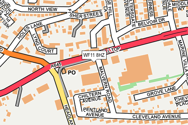 WF11 8HZ map - OS OpenMap – Local (Ordnance Survey) WF11 8HZ map - OS OpenMap – Local (Ordnance Survey)