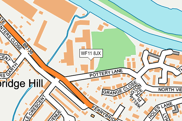 WF11 8JX map - OS OpenMap – Local (Ordnance Survey) WF11 8JX map - OS OpenMap – Local (Ordnance Survey)