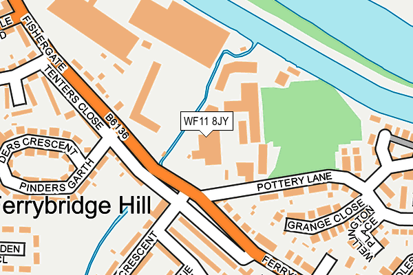 WF11 8JY map - OS OpenMap – Local (Ordnance Survey) WF11 8JY map - OS OpenMap – Local (Ordnance Survey)